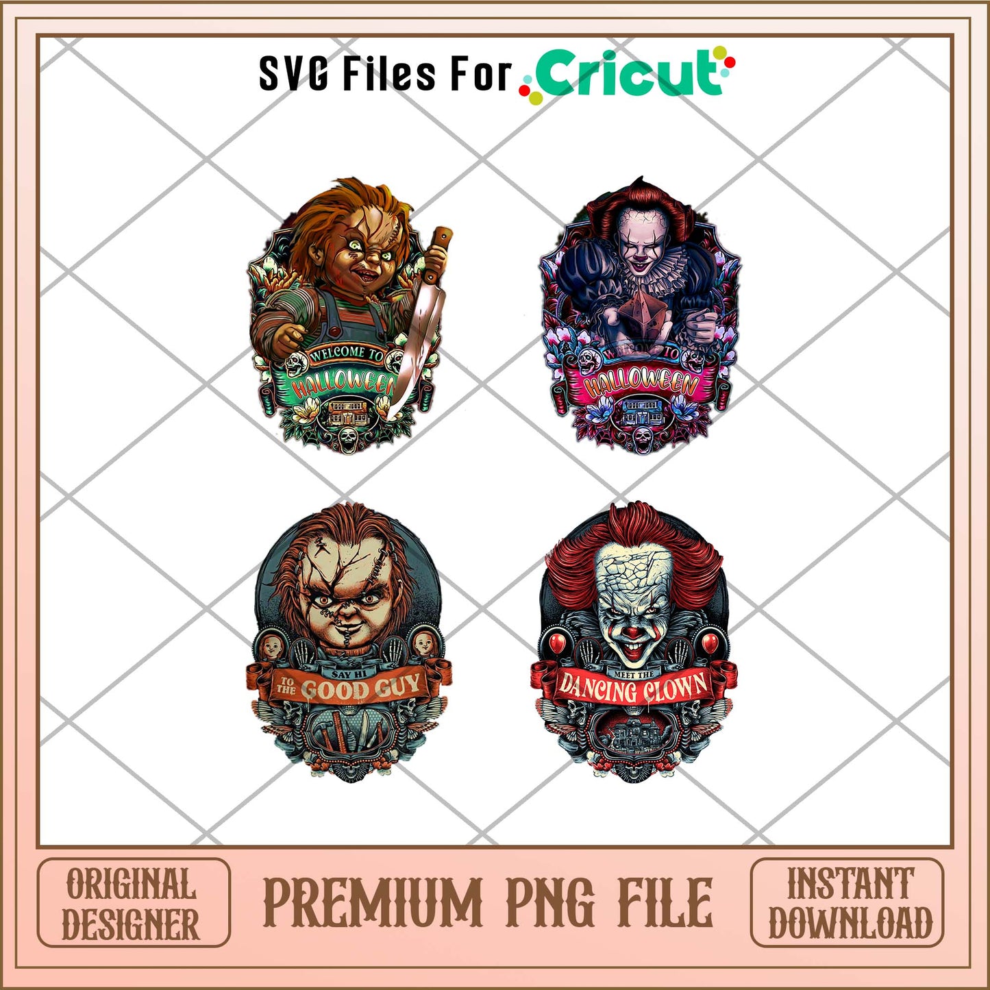 Horror Halloween villains png bundle, Horror bundle - Svgfileforcricut