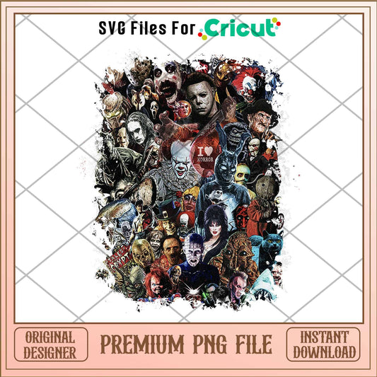 Horror Mask movie png, Horror characters png, Digital Download