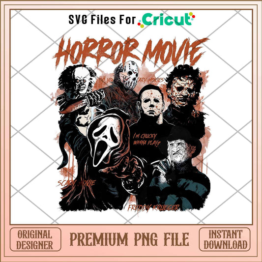 Horror Movie Characters png, Horror Characters png, Digital Download