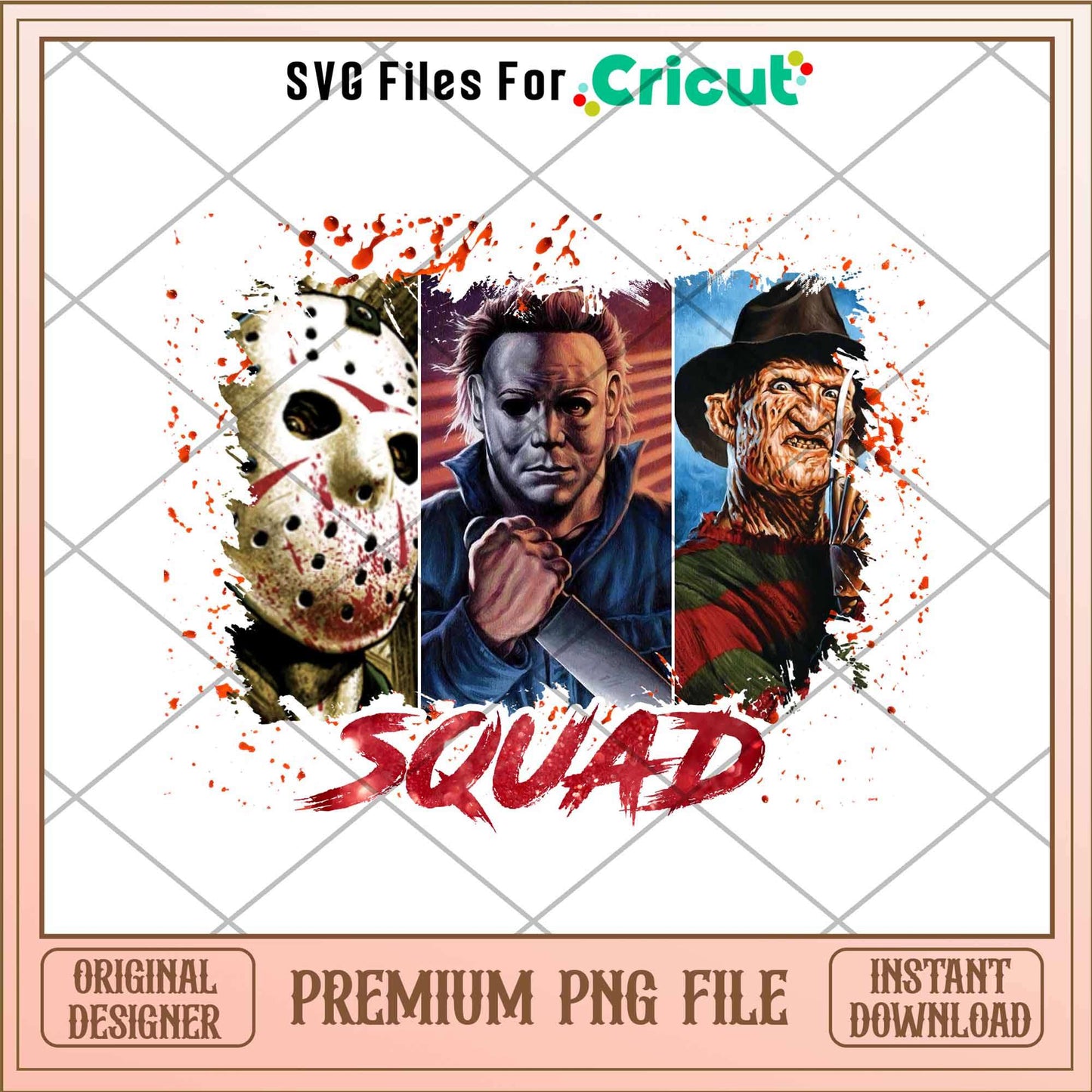 Horror Movie Friend Halloween squad  png, Horror characters png, Digital Download