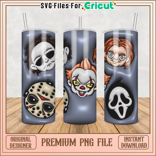 Horror Movie Tumblers PNG Design
