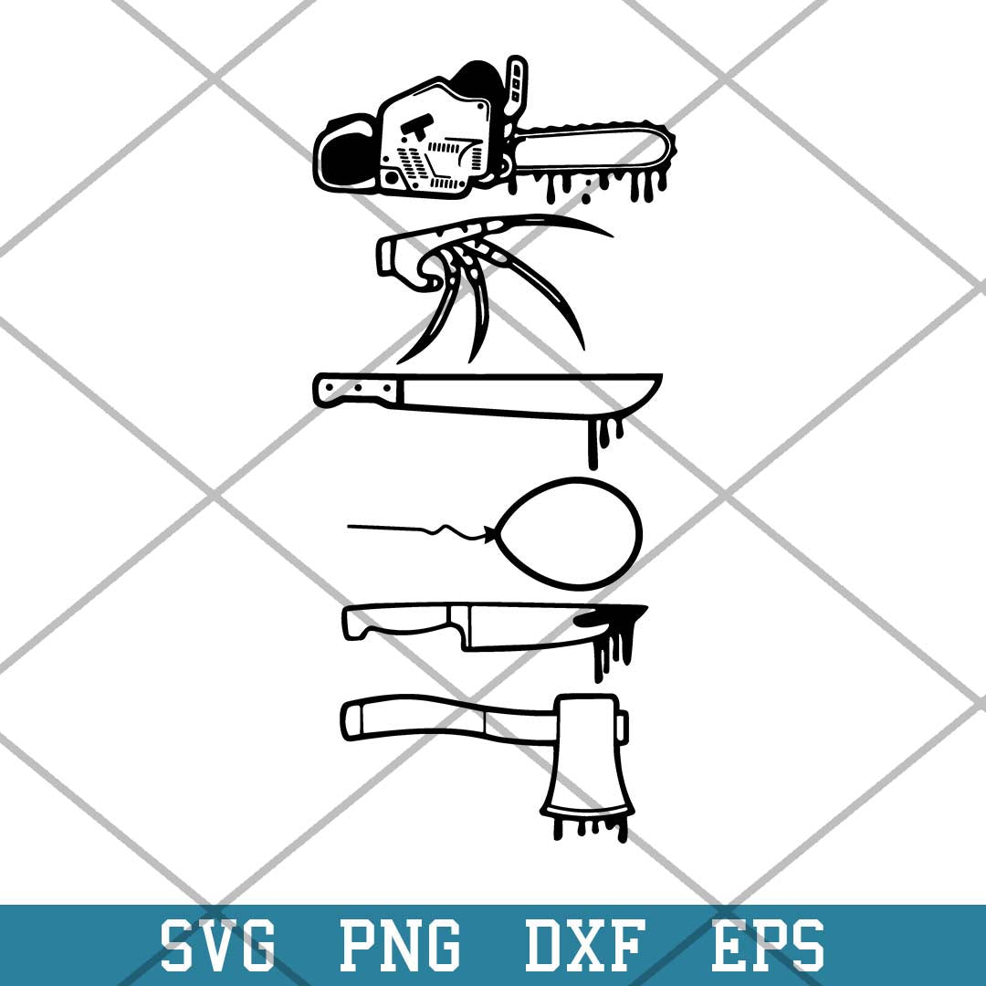 Horror Movie Weapons Svg, Halloween Svg-Svgfilesforcricut
