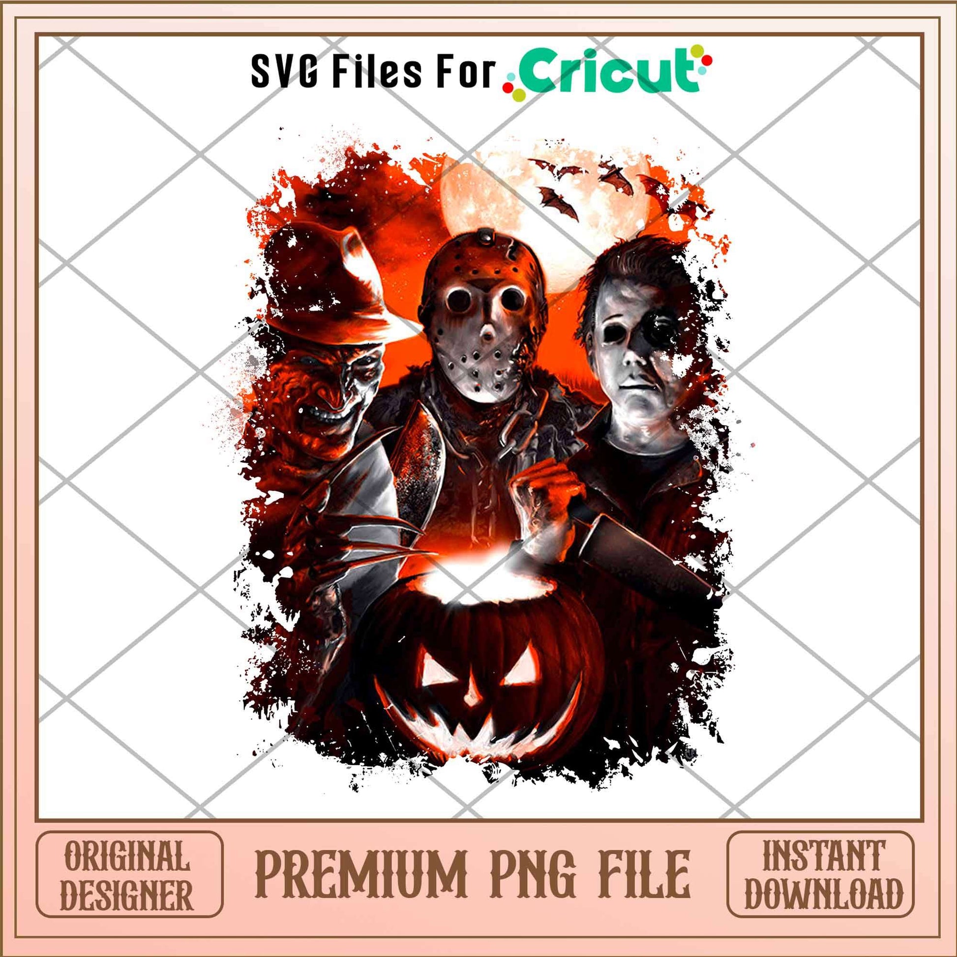 Horror Movies Halloween Scary Characters Movie png, Horror characters png, Digital Download