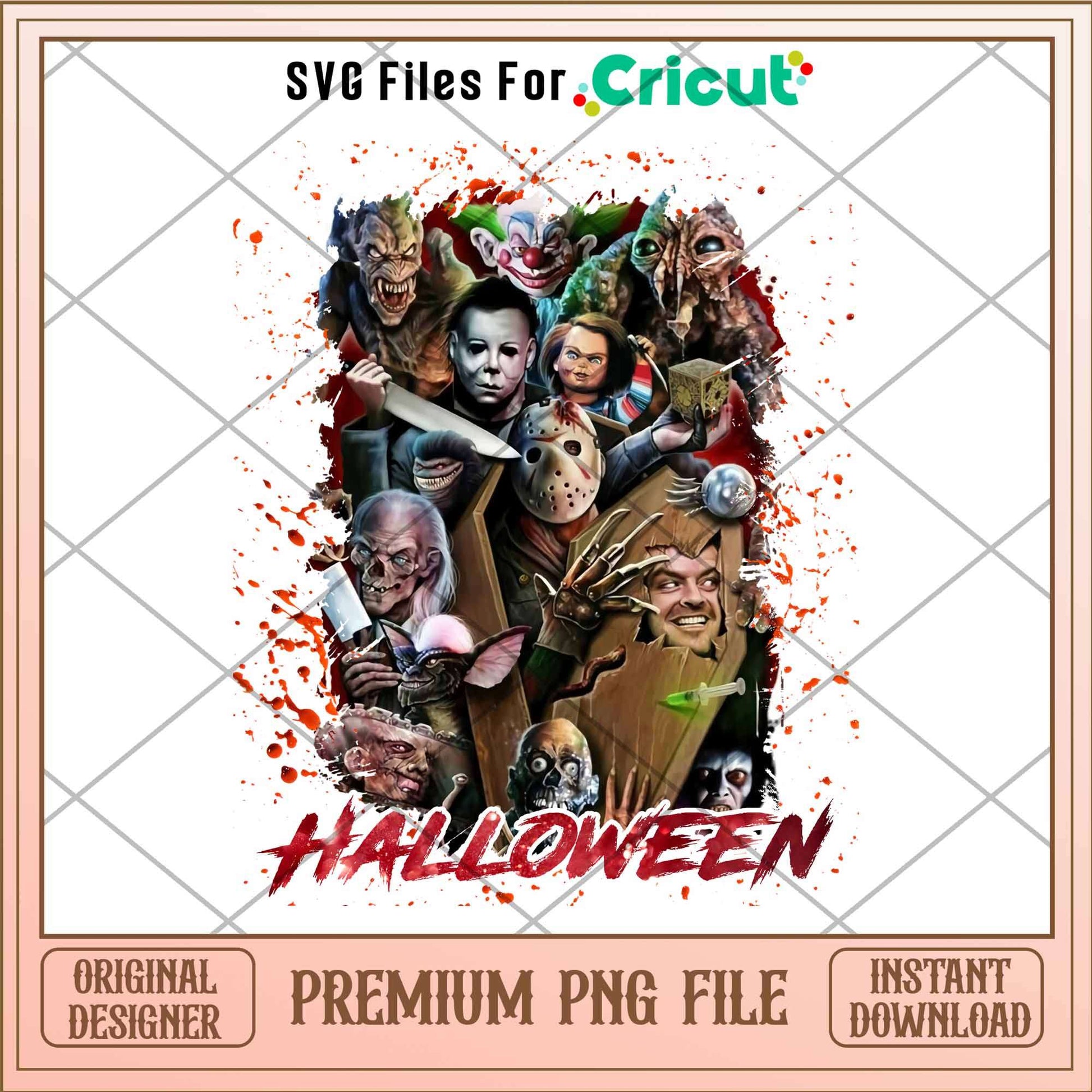 Horror Movies halloween png, Horror characters png, Digital Download