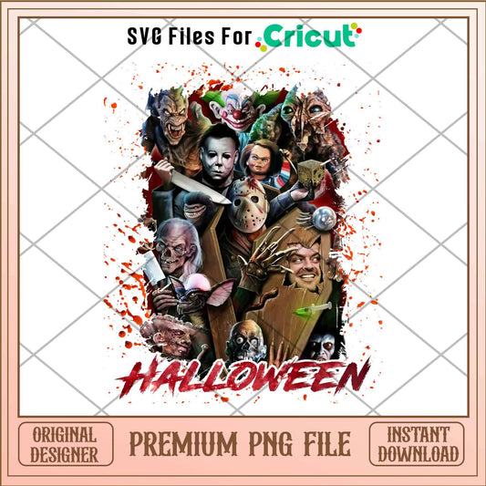 Horror Movies halloween png, Horror characters png, Digital Download