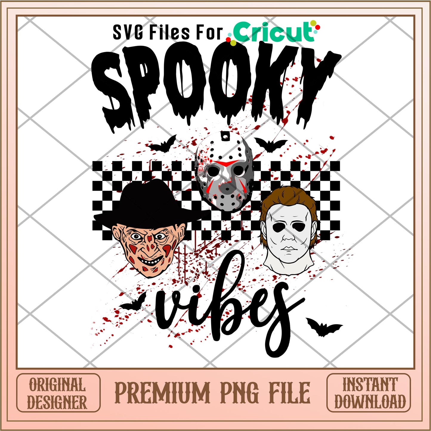 Horror Spooky Vibes Characters png, Horror characters png, digital download