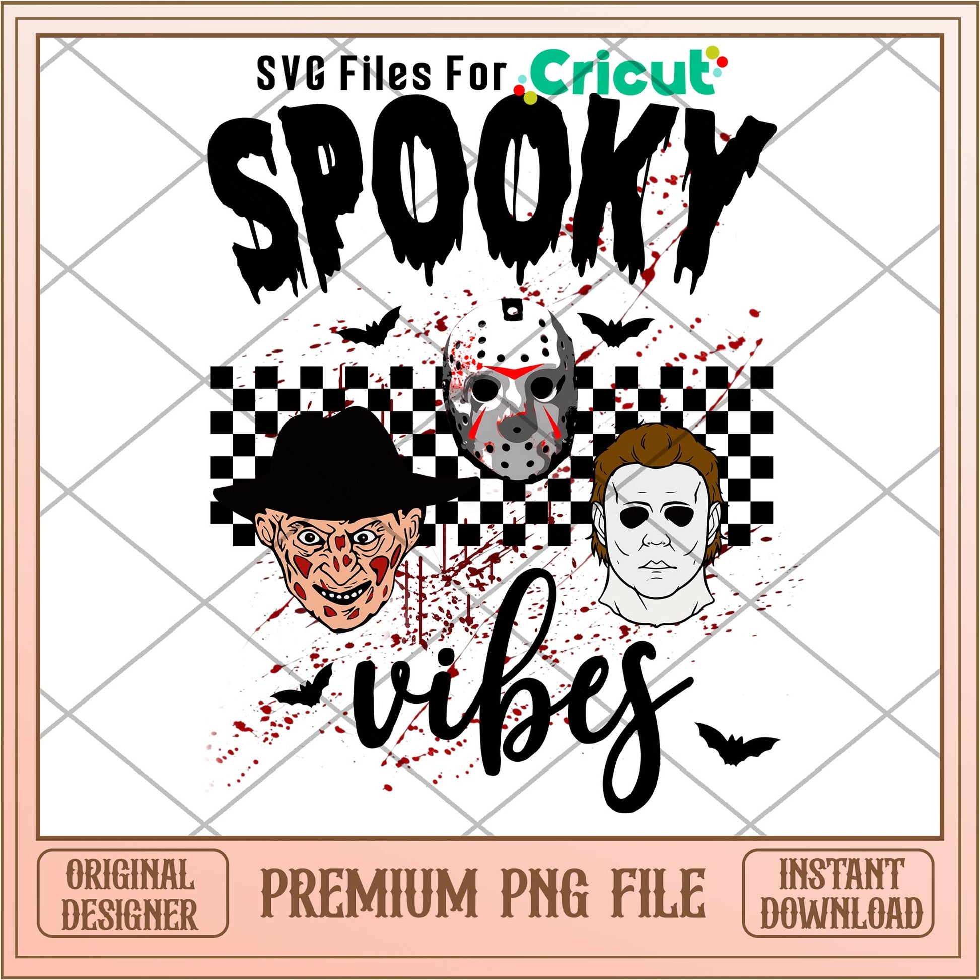 Horror Spooky Vibes Characters png, Horror characters png, digital download
