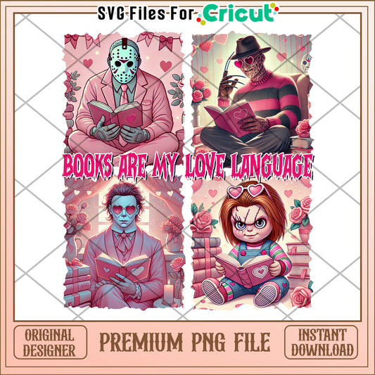 Horror Valentine PNG Books Love Language