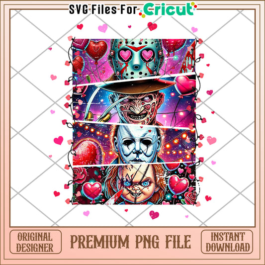 Horror Valentine PNG Cricut File