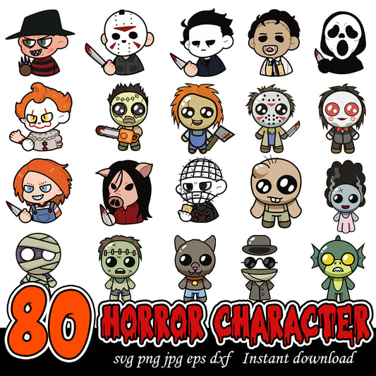 Horror Characters Bundle Svg, Horror killers svg bundle