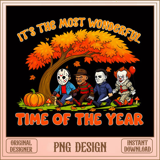 Horror Characters Halloween PNG, Most Wonderful Time Of Year, Scary PNG