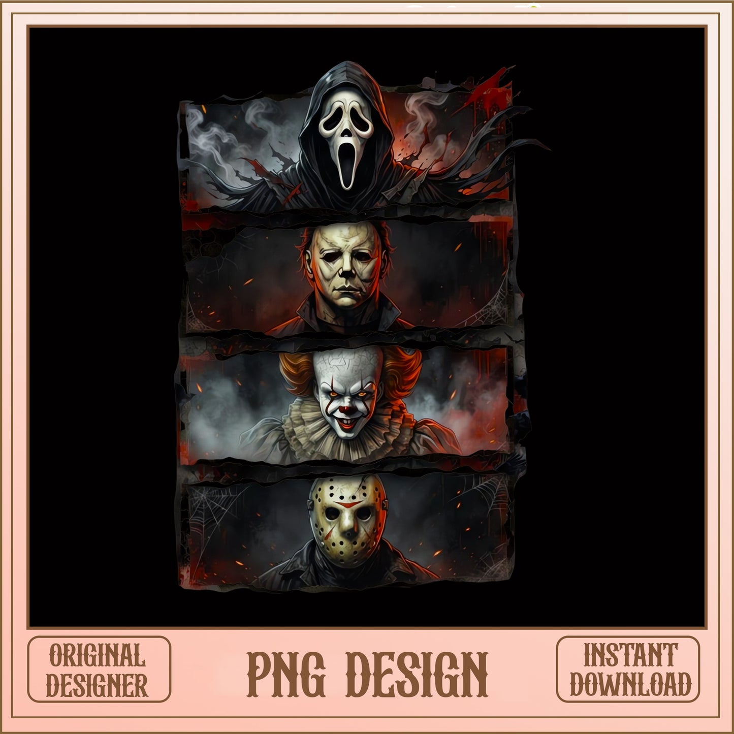 Horror Characters PNG, Halloween Horror Movie Killers, PNG