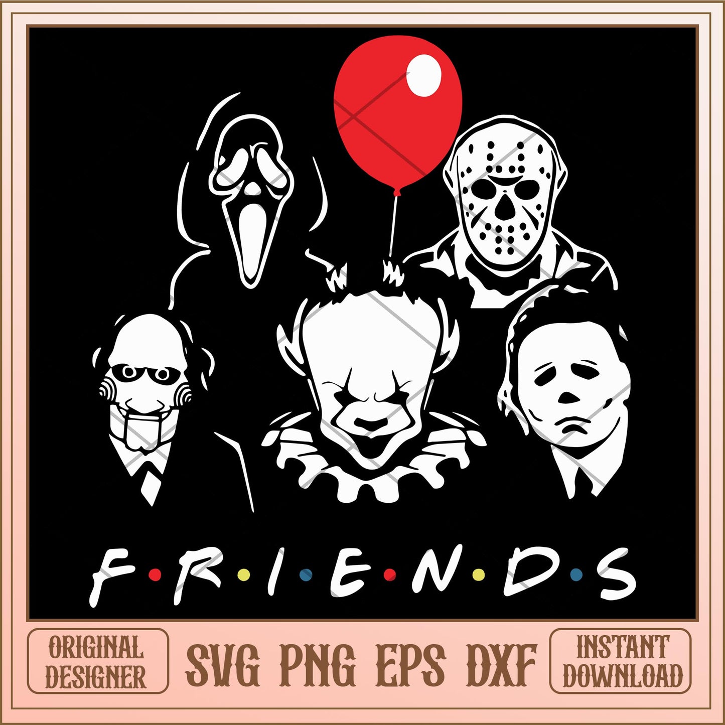 Horror Friends svg, Horror characters svg, digital download