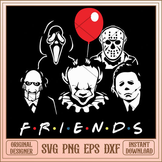 Horror Friends svg, Horror characters svg, digital download