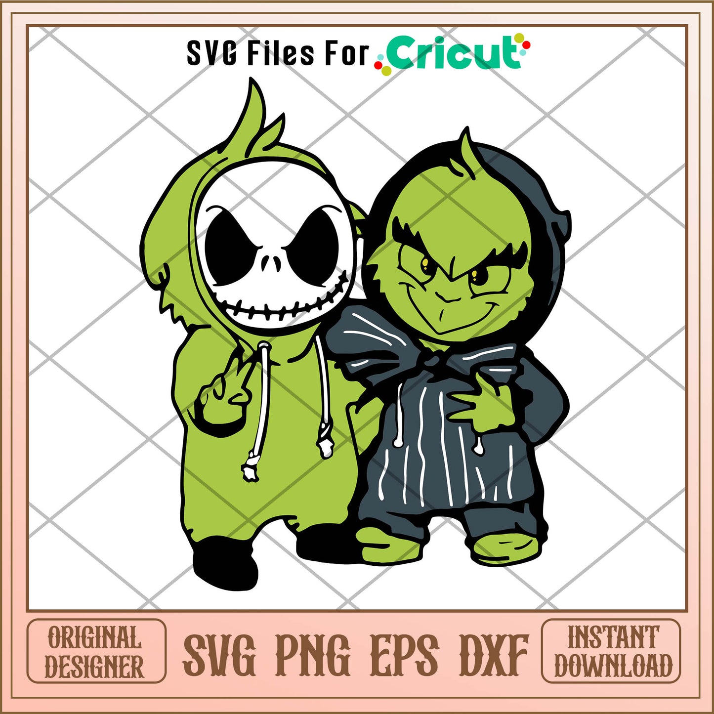 Horror Grinch And Jack Skellington SVG, grinch and skellington svg