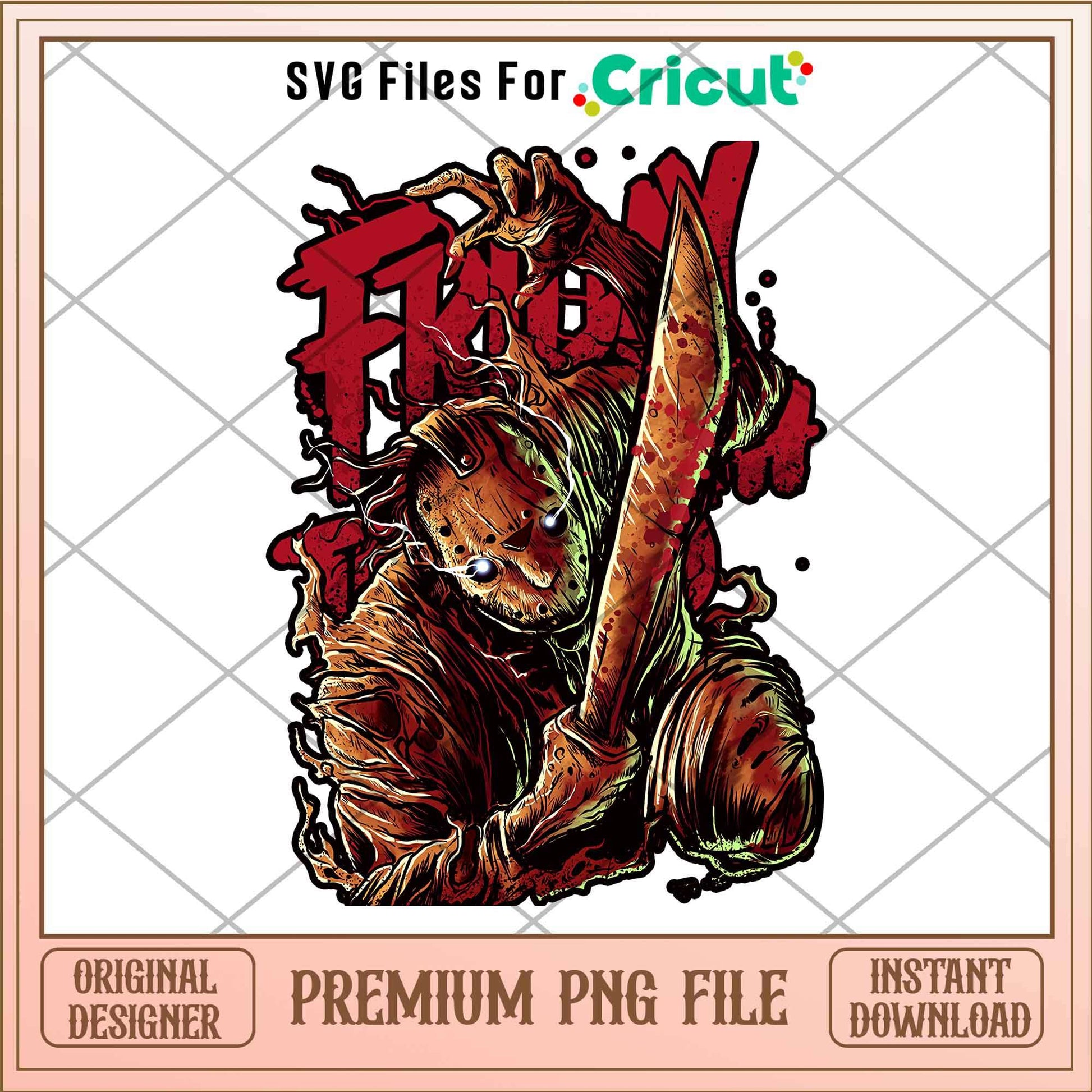 Horror characters Jason Voorhees png, Horror characters png, Digital Download