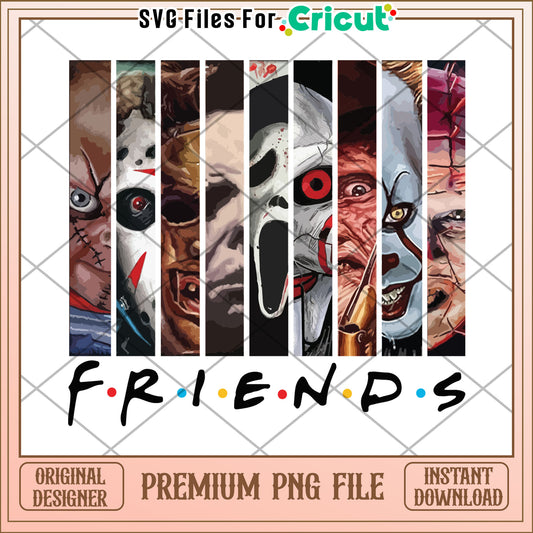 Horror design friends png, halloween​ decorations​ png, halloween candy​ png
