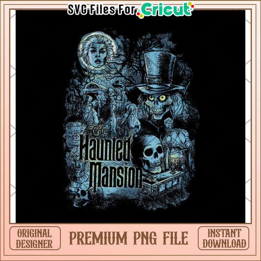 Horror design of haunted mansion png, halloween characters png, halloween season png