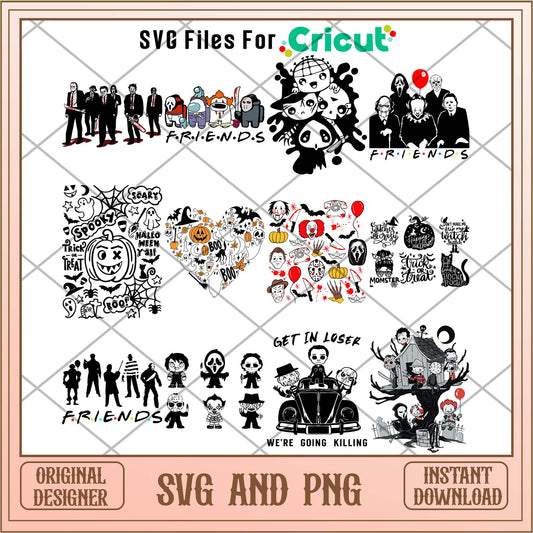 Horror friends svg bundle, Family horror movies svg - Svgfileforcricut