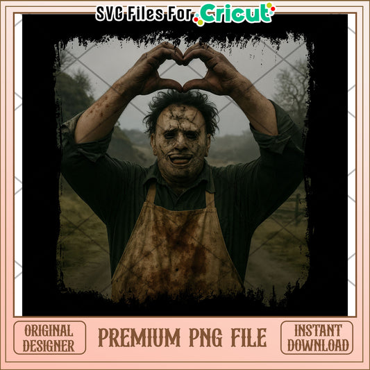Horror leather face png, halloween characters png, halloween season png