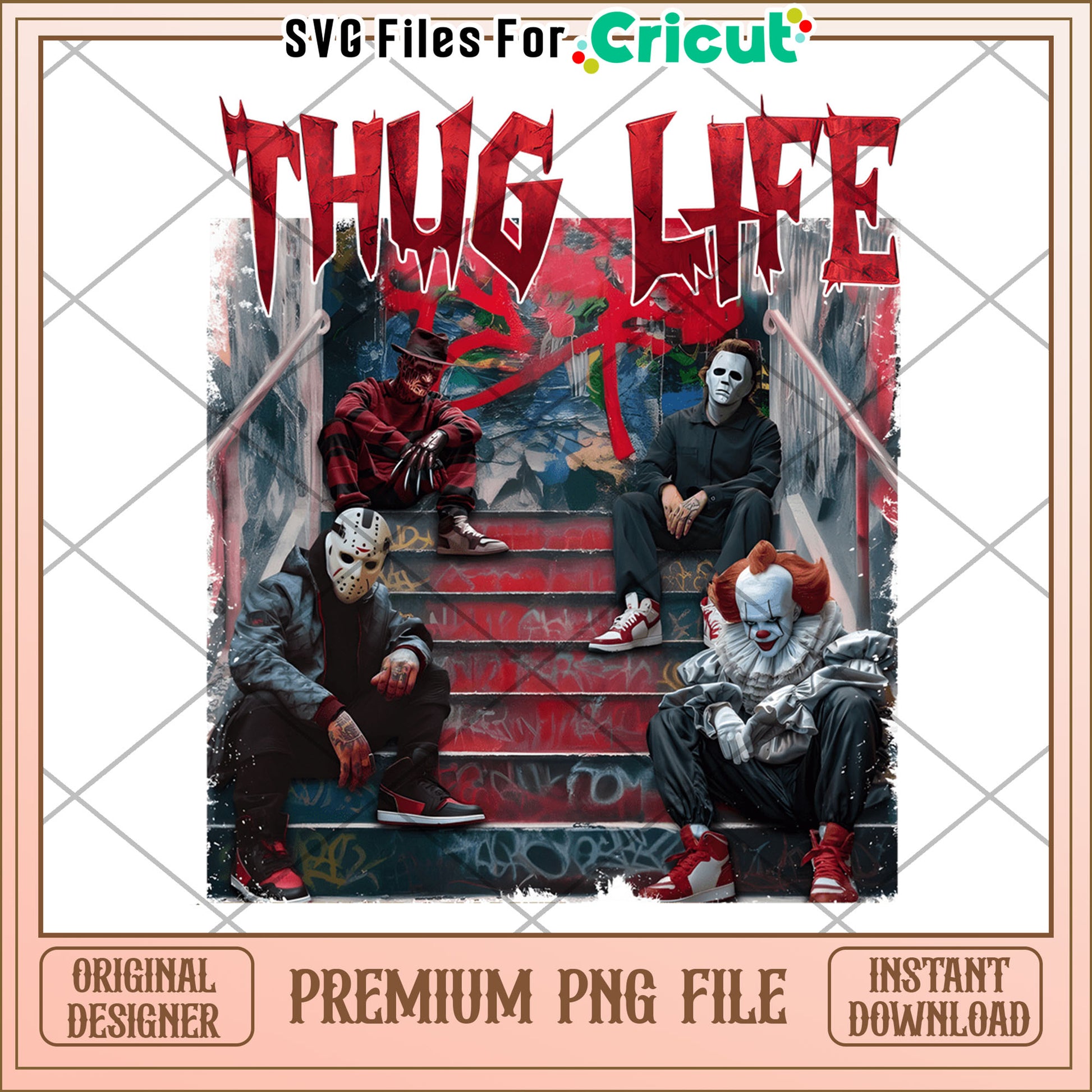 Horror mivie characters thug life png, halloween holiday png, horror halloween png