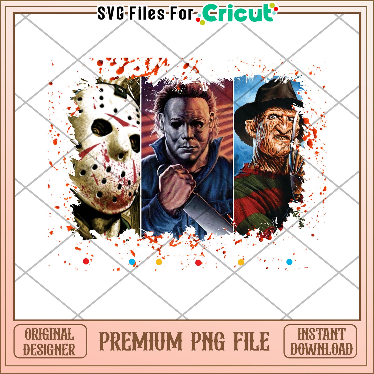 Horror movie characters friends png, halloween​ decorations​ png, halloween candy​ png