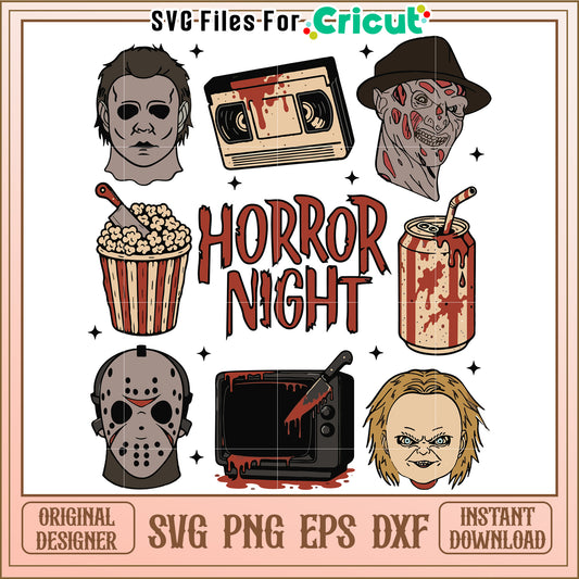Horror night svg, happy halloween svg, spirit halloween svg