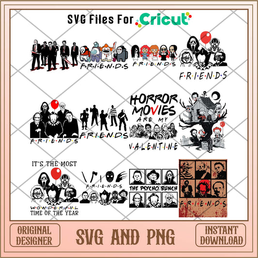 Horror friends concept svg bundle, Halloween svg - Svgfileforcricut
