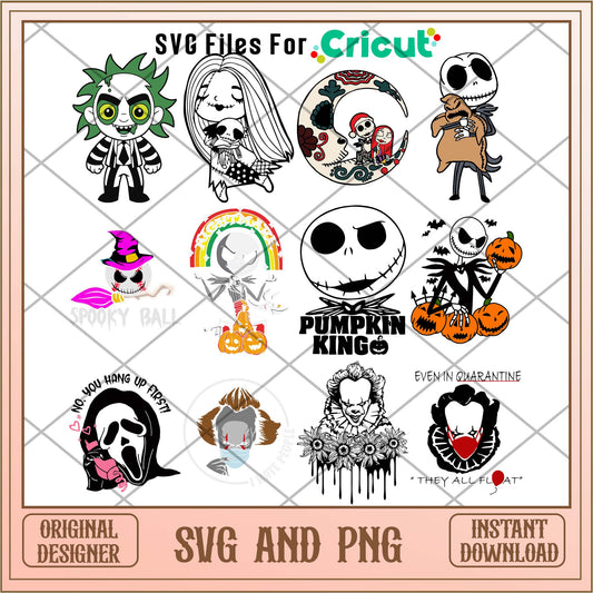 Pumpin king friends svg bundle, Halloween svg bundle - Svgfileforcricut
