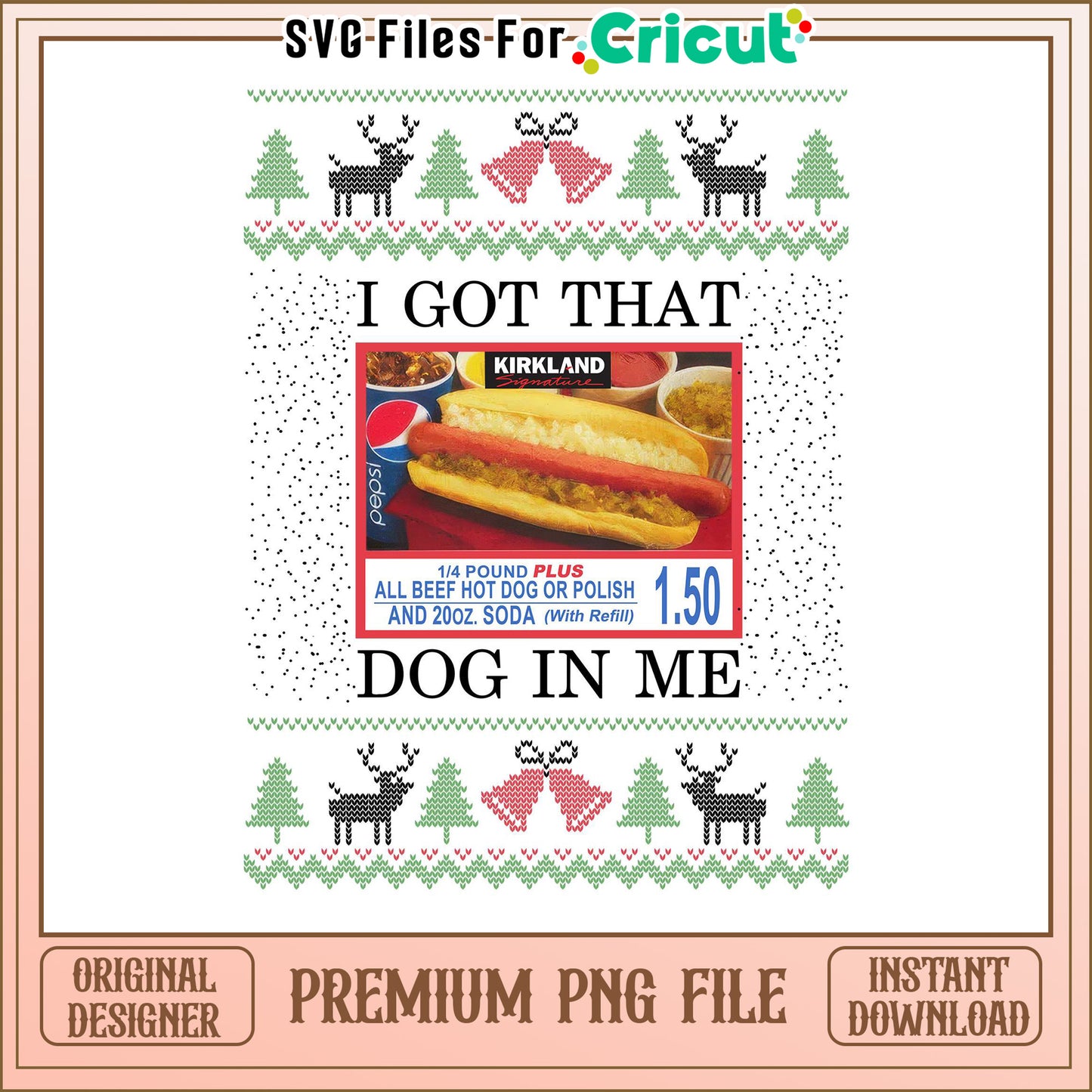 Hot Dog Design PNG File for Cricut, Fun Food Art Download