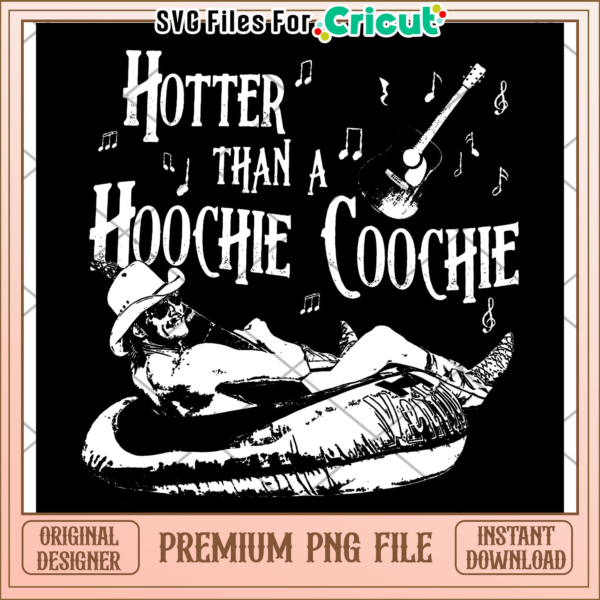 Hotter than hoochie coochie vintage png, sassy southern quote png, flirty country girl png