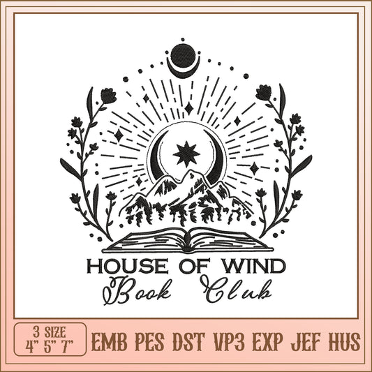 House of Wind Book Club Embroidery Design
