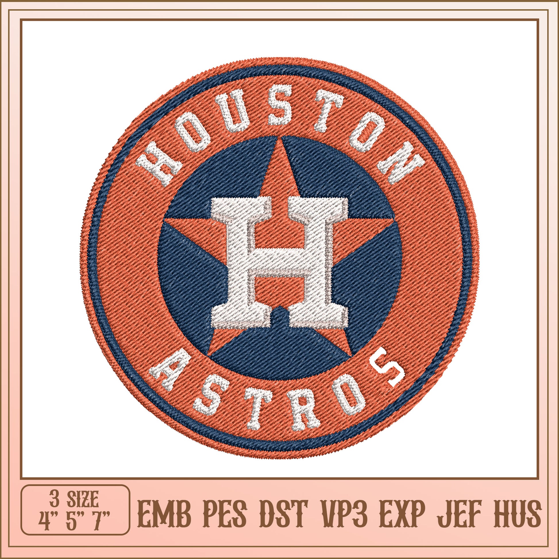 Houston Astros Embroidery Design - EMB PES DST