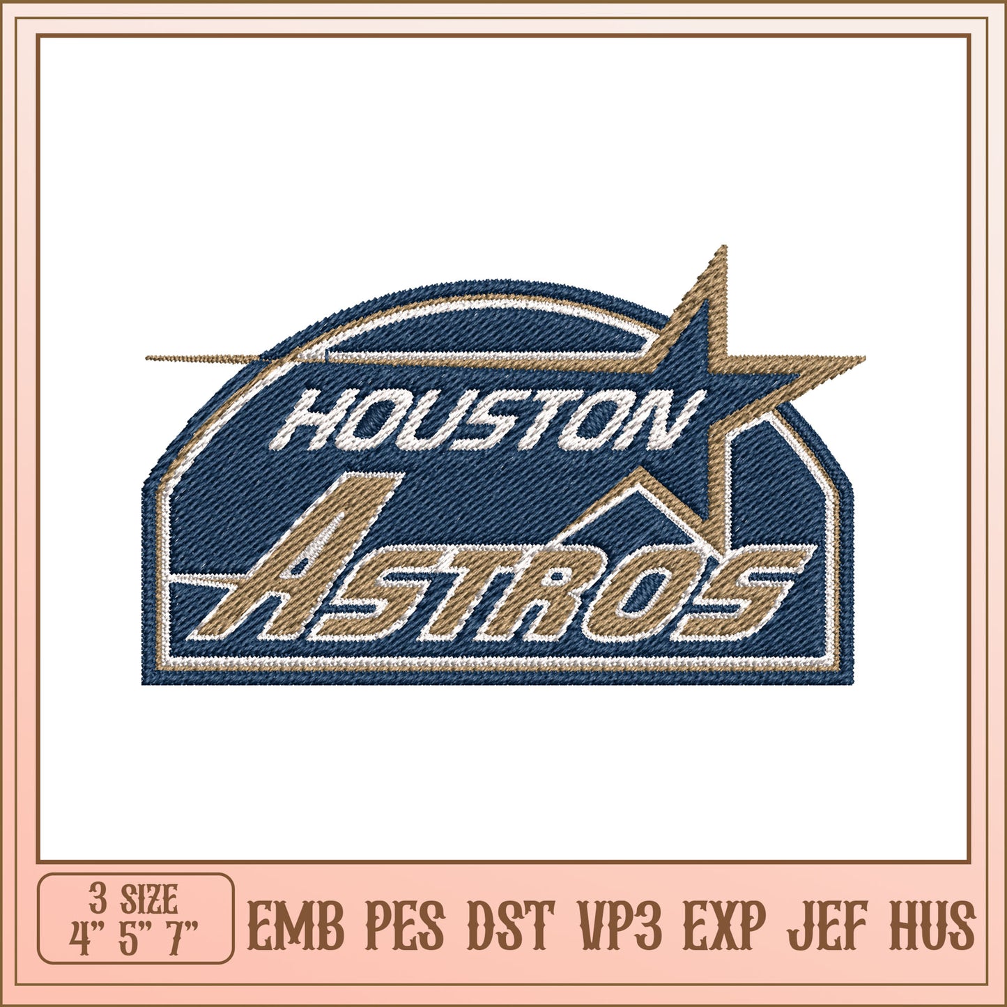 Houston Astros Embroidery Design