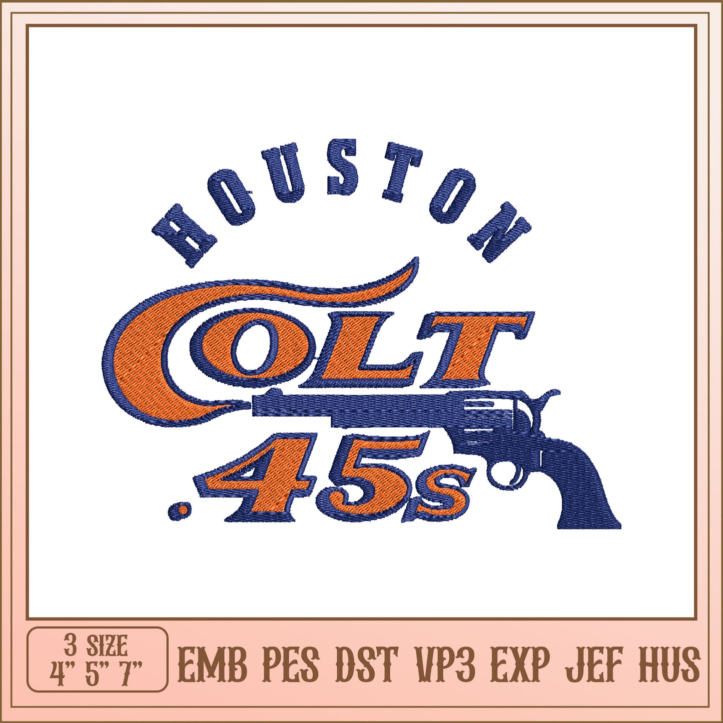 Houston Colt 45s Embroidery Design