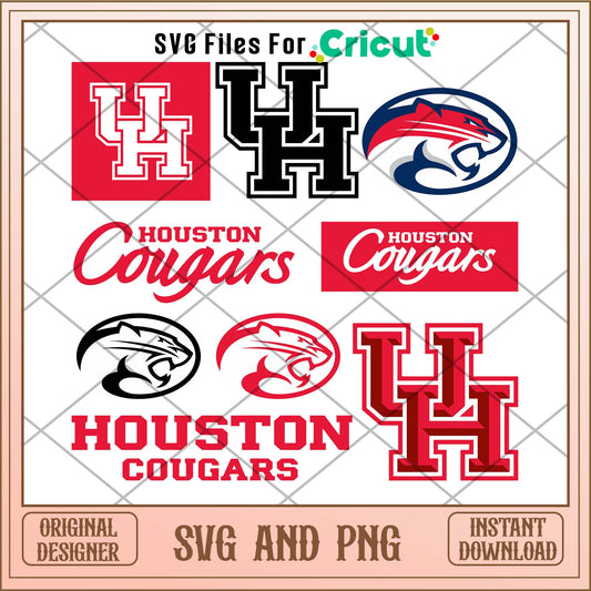 Houston Cougars svg, Houston Cougars svg bundle, NCAA svg