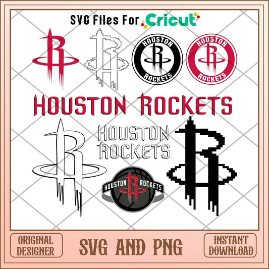 Houston Rockets logo svg, Houston Rockets svg bundle, NBA svg