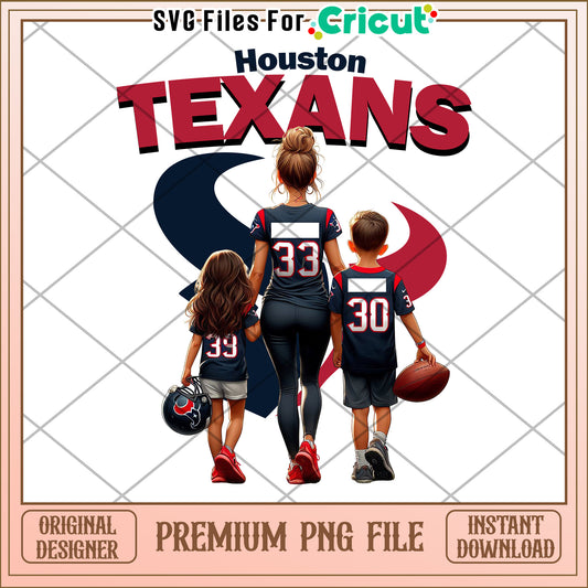 Houston Texans Family PNG File, Perfect for Cricut Projects
