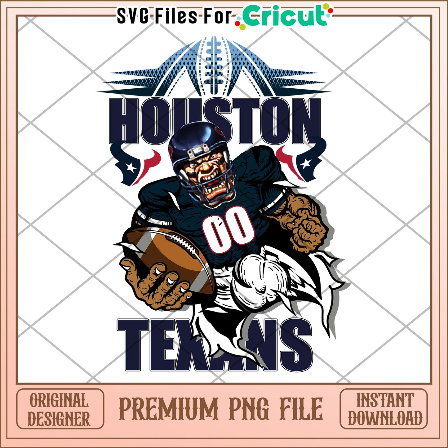Houston Texans Football Design, perfect for Cricut projects
