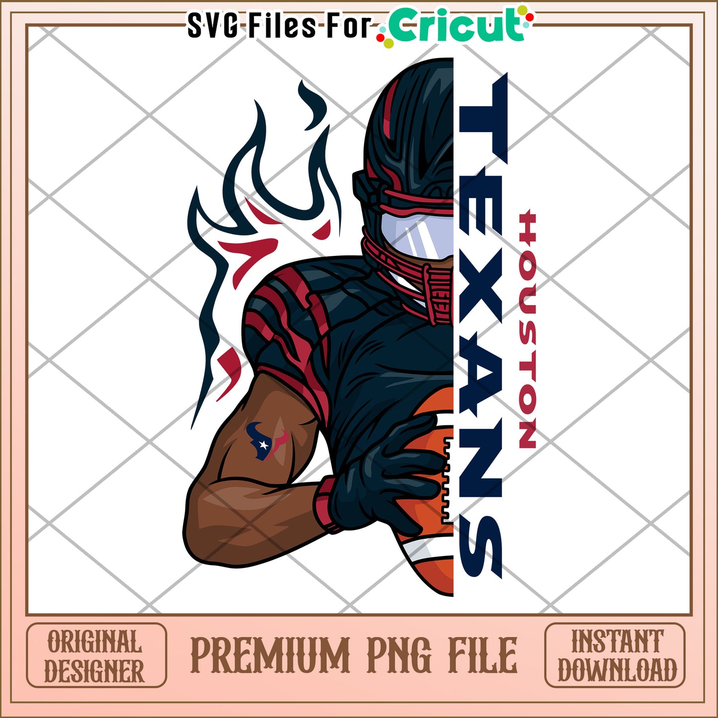 Houston Texans Football PNG File for Cricut Design Use, Premium Quality Download