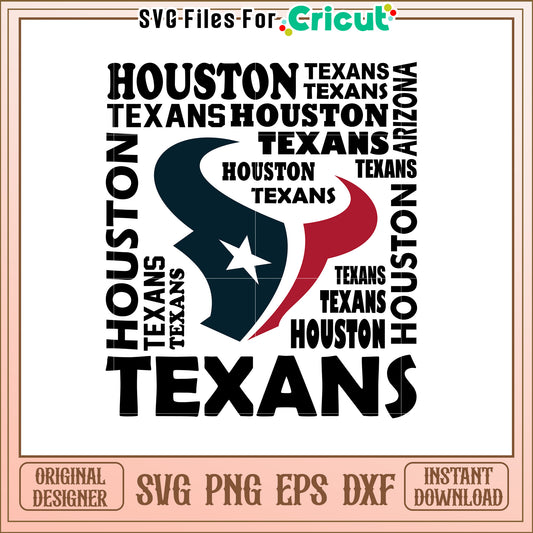 Houston Texans SVG Design for Sports Fans Art
