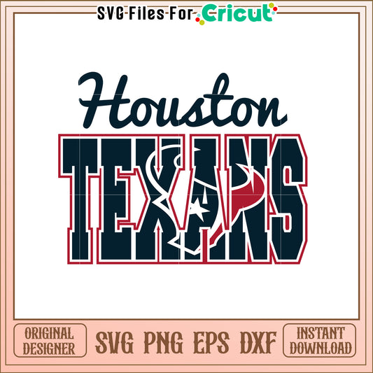 Houston Texans Sports SVG Design for Fans Apparel