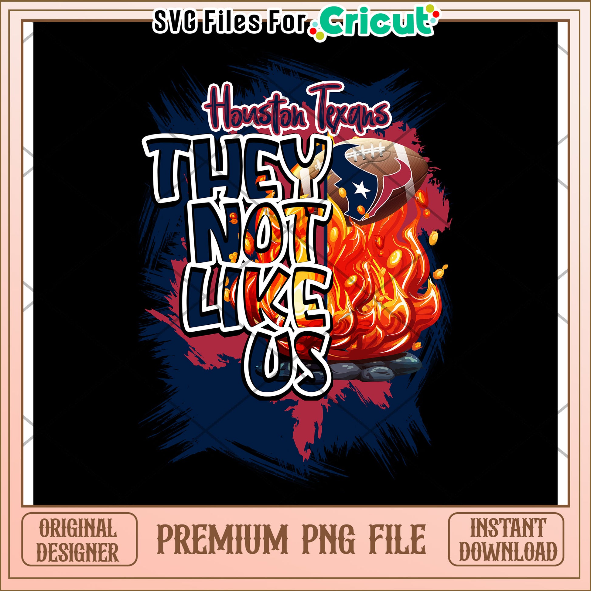 Houston Texans design, they not like us premium PNG file