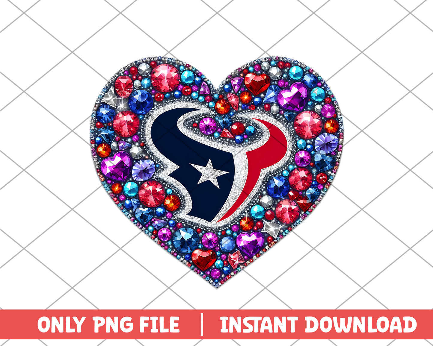 Houston Texans in heart png, Houston Texans png