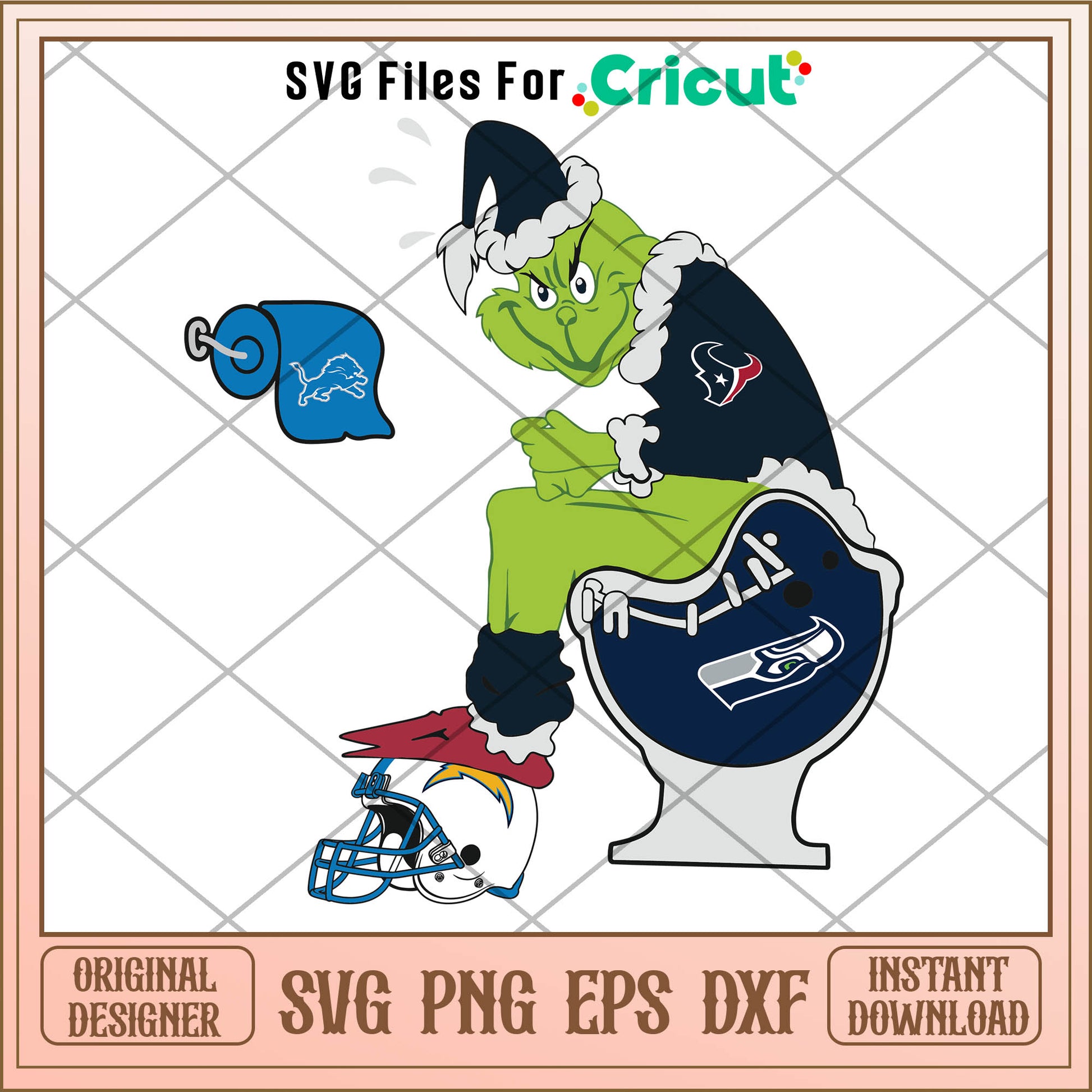 Houston Texans Grinch SVG, Football Team svg, grinch cartoon svg