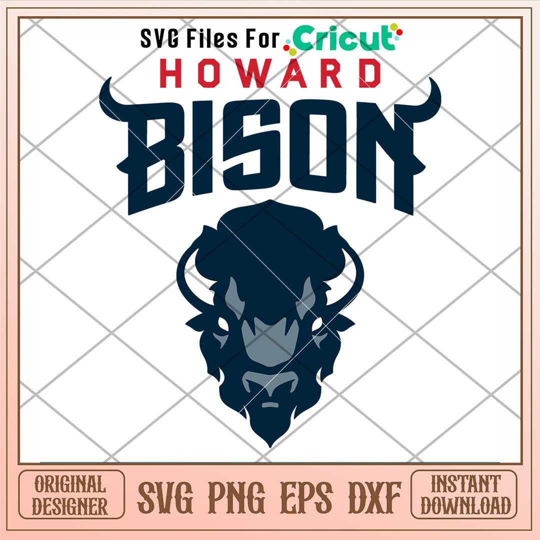 Howard Bison Logo Svg, Howard Bison Svg, NCAA Svg