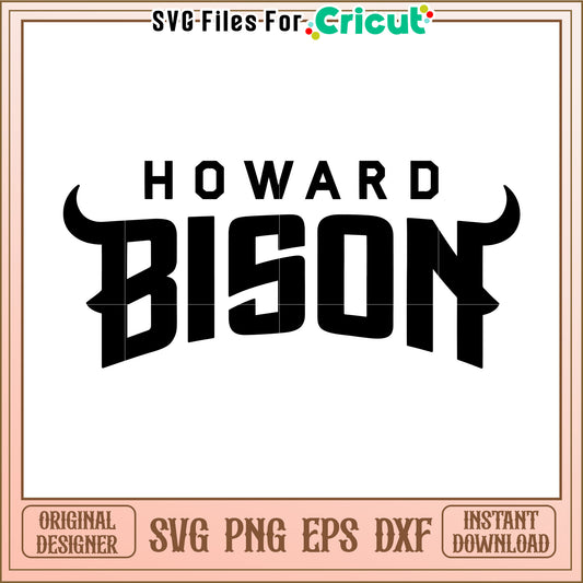 Howard Bison SVG File for Cricut, Perfect for Creative Projects and Crafts