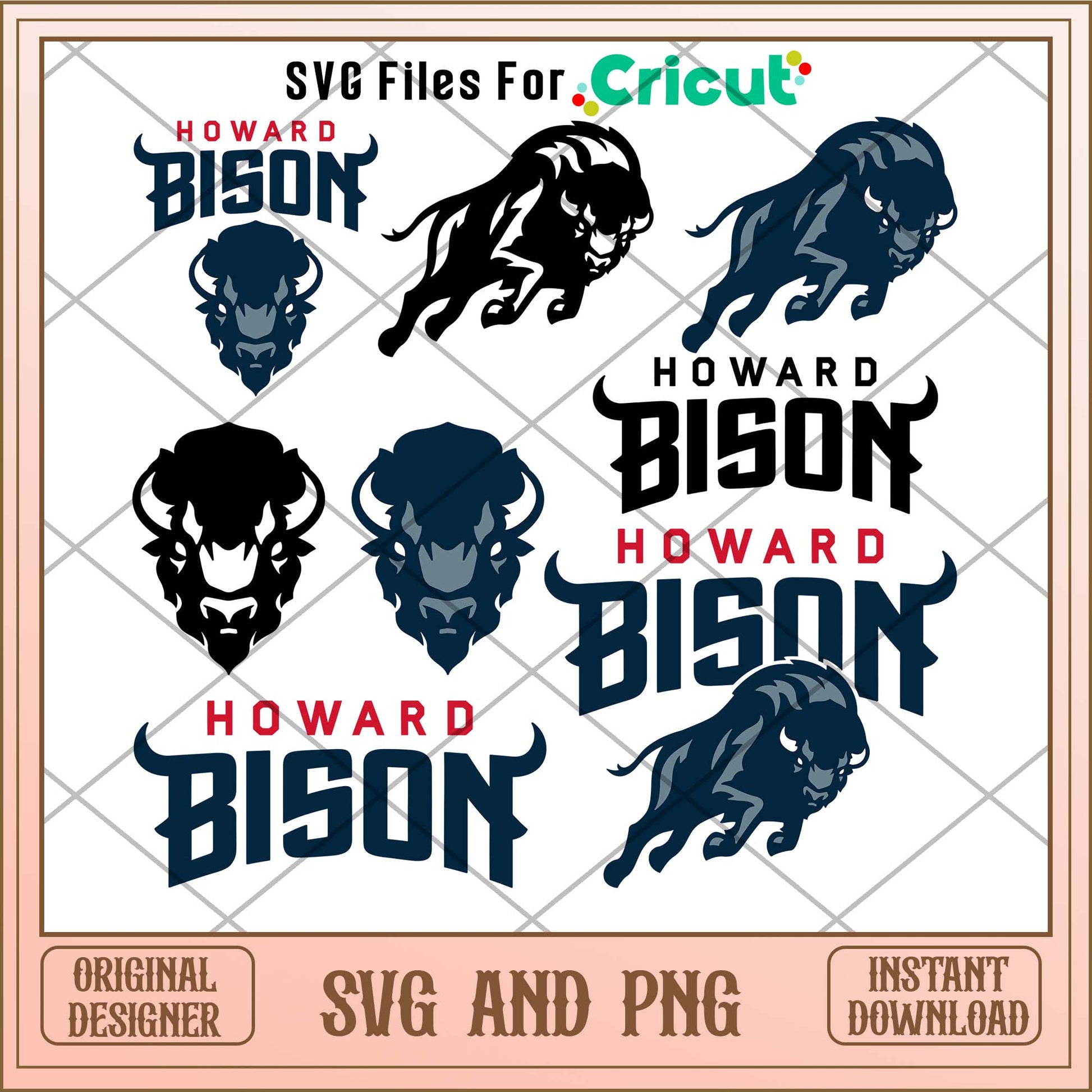 Howard Bison svg, Howard Bison svg bundle, NCAA svg
