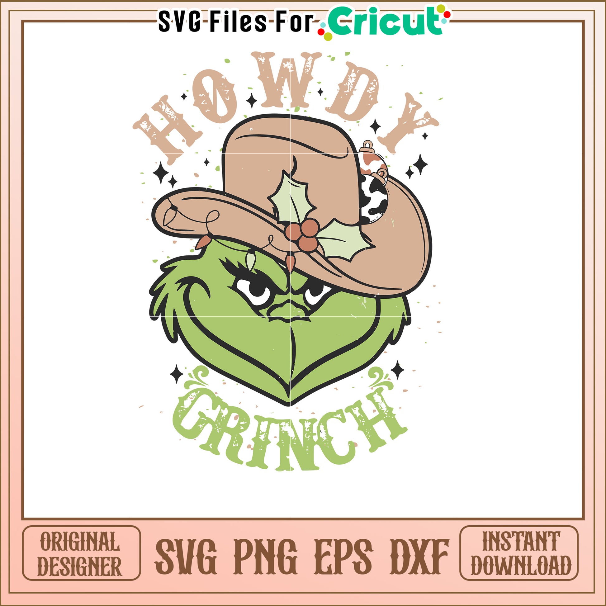 Howdy Grinch SVG Christmas Design