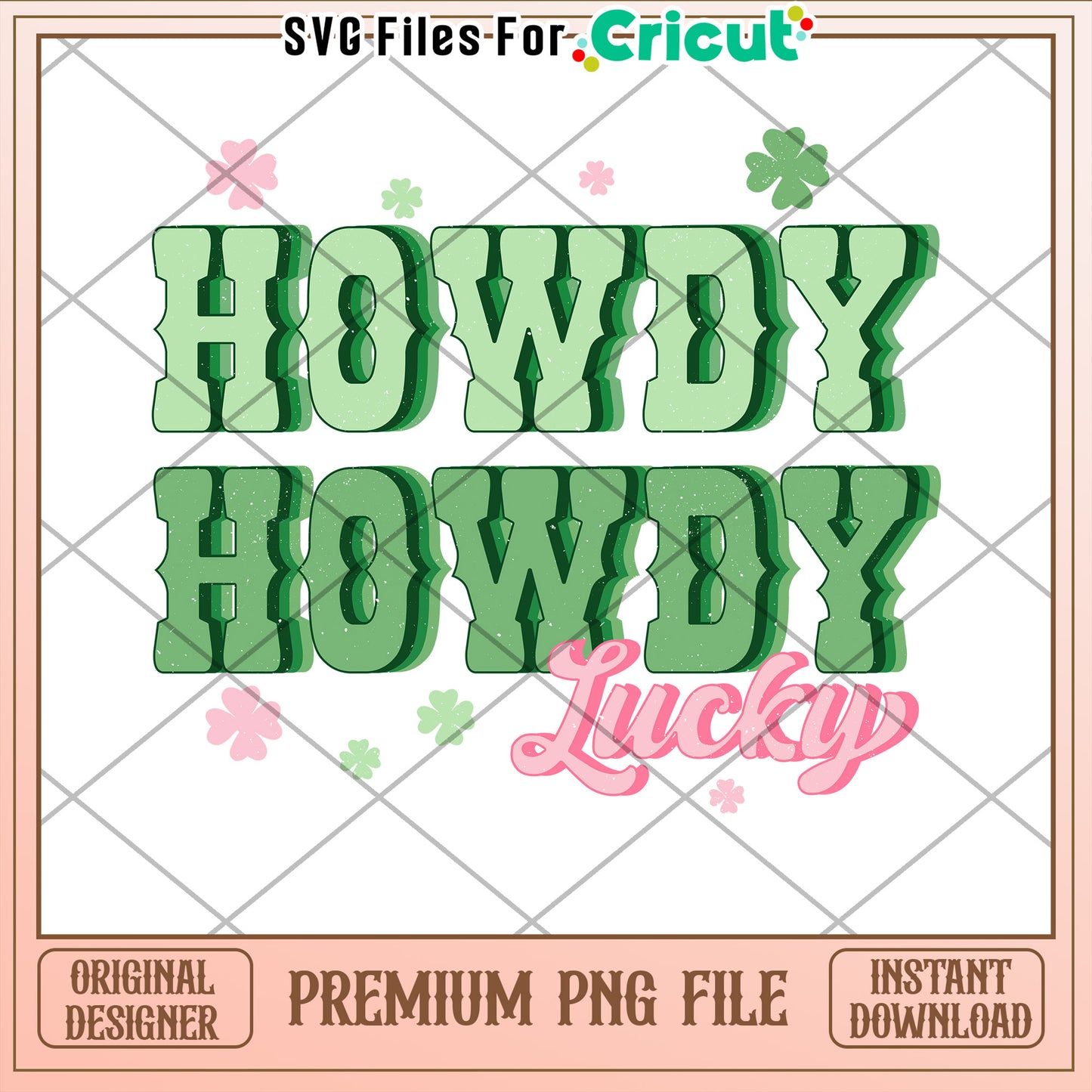 Howdy Howdy Lucky PNG Design